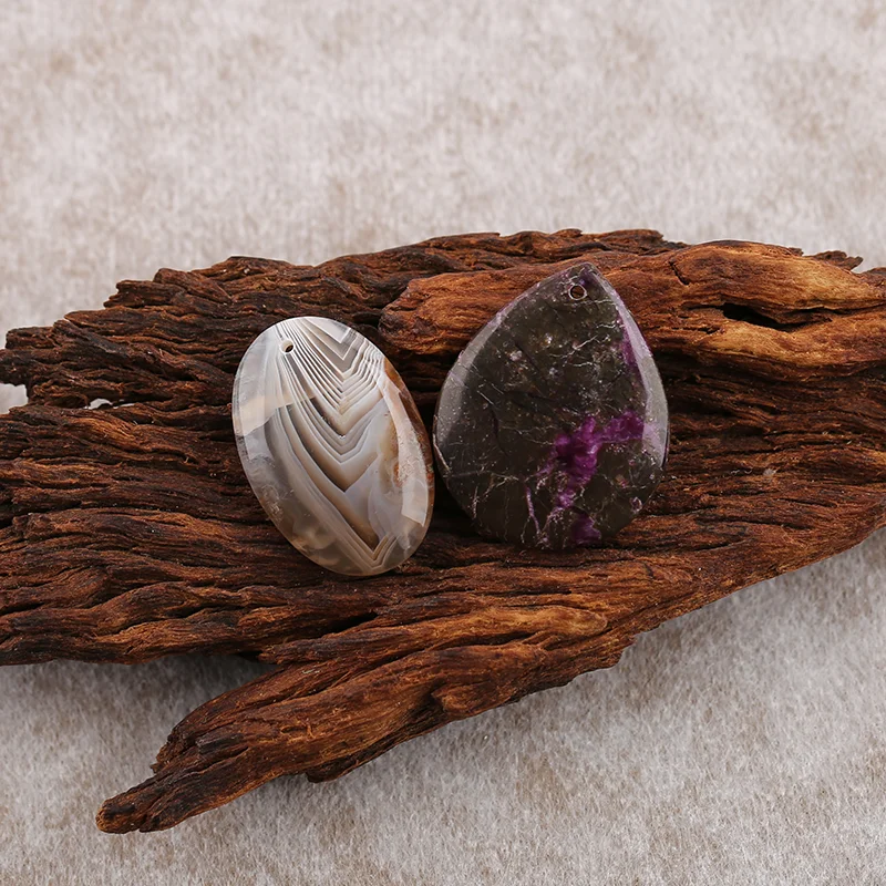 B&F Charoite＆Blue Lace Agate Earring Beads for Jewelry Making Handmade Natural stones beads, Stones for jewelry Making Supplies