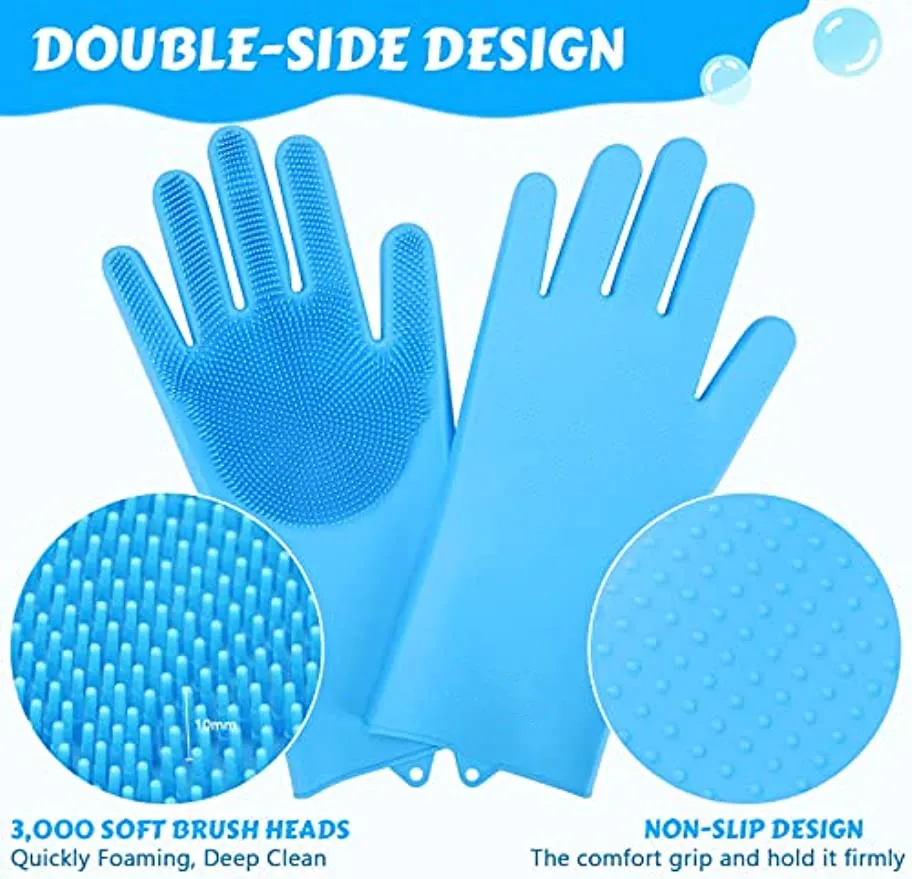 Pet Grooming Bathing Gloves Dog Cat Bathing Shampoo Scrubber Magic Massaging Cleaning Cleanner Sponge Silicon Hair Removal Glove