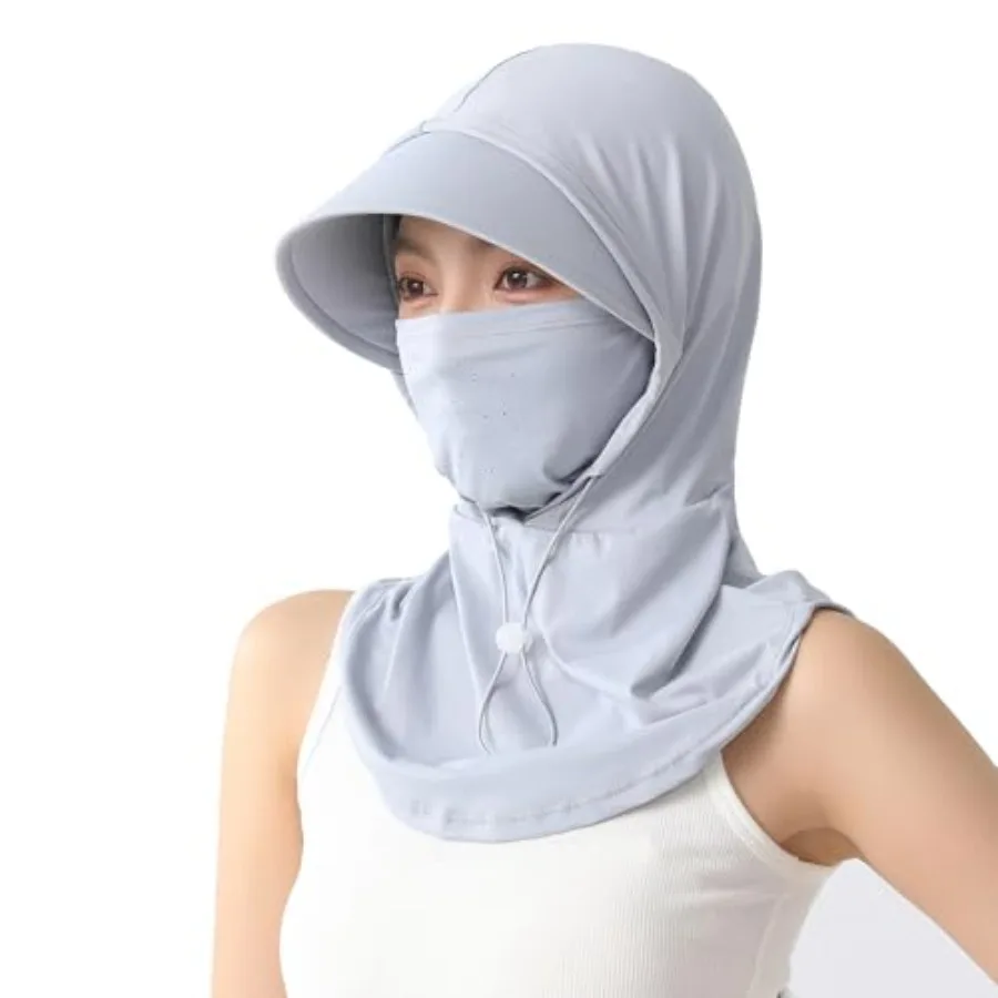 

BSYLOOWomen's Balaclava with Hood-Full UV Protection, Wide Brim Hat, Multi-Purpose Design for Outdoor Activities, Cycling, Trav