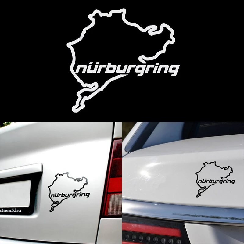 PVC Car Styling Racing Stickers Nurburgring Creative Window Decals for Vehicles 6