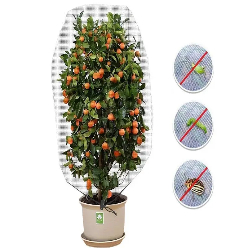 Anti-insect Net With Zipper And Drawstring Blueberry Tomato Cover  Anti-bird Net For Protecting Trees Fruit And Vegetables