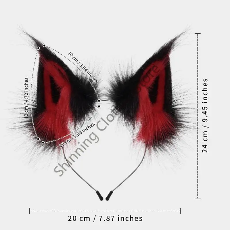 M68A Cats Foxes Wolf Ears Cosplay Accesorios para cabello Ears animales Hoop