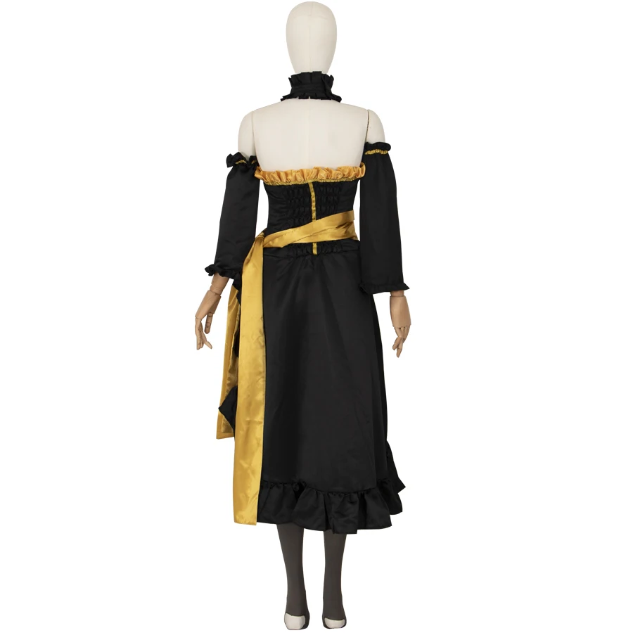 HOLRAN Women Lucy Heartfilia Default Uniform Cosplay Costume Party Black Dress