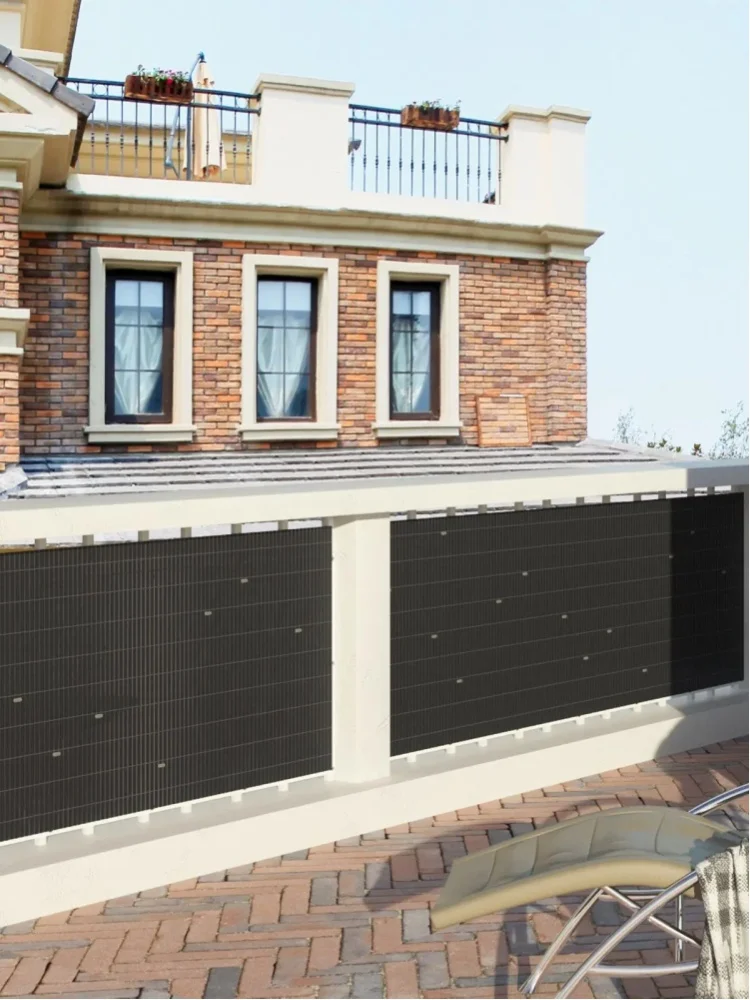 WOLTU PVC Sichtschutz-Zaun Balkon Gartenzaun Markisenzaun Matt Sichtschutz Windschutz Outdoor-Rollos Sichtschutzrollo