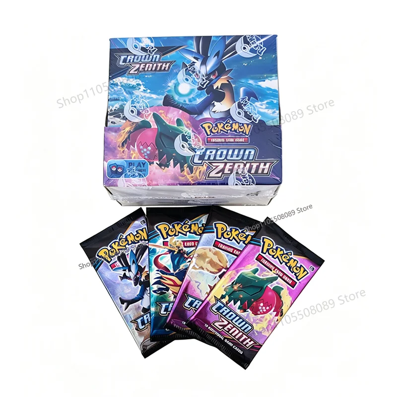 360Pcs English Version Poke TCG Crown Zenith Booster Box Trading Card Game Children Collectible Cards Toy Gifts