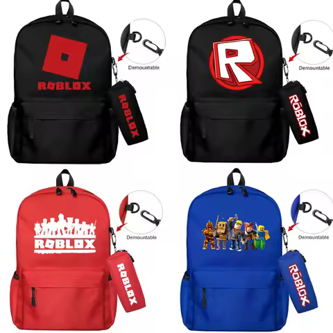 Roblox Game Cartoon Creative Peripheral Pen Bag Backpack, Large Capacity Portable Backpacks,travel Backpack Daily Necessities
