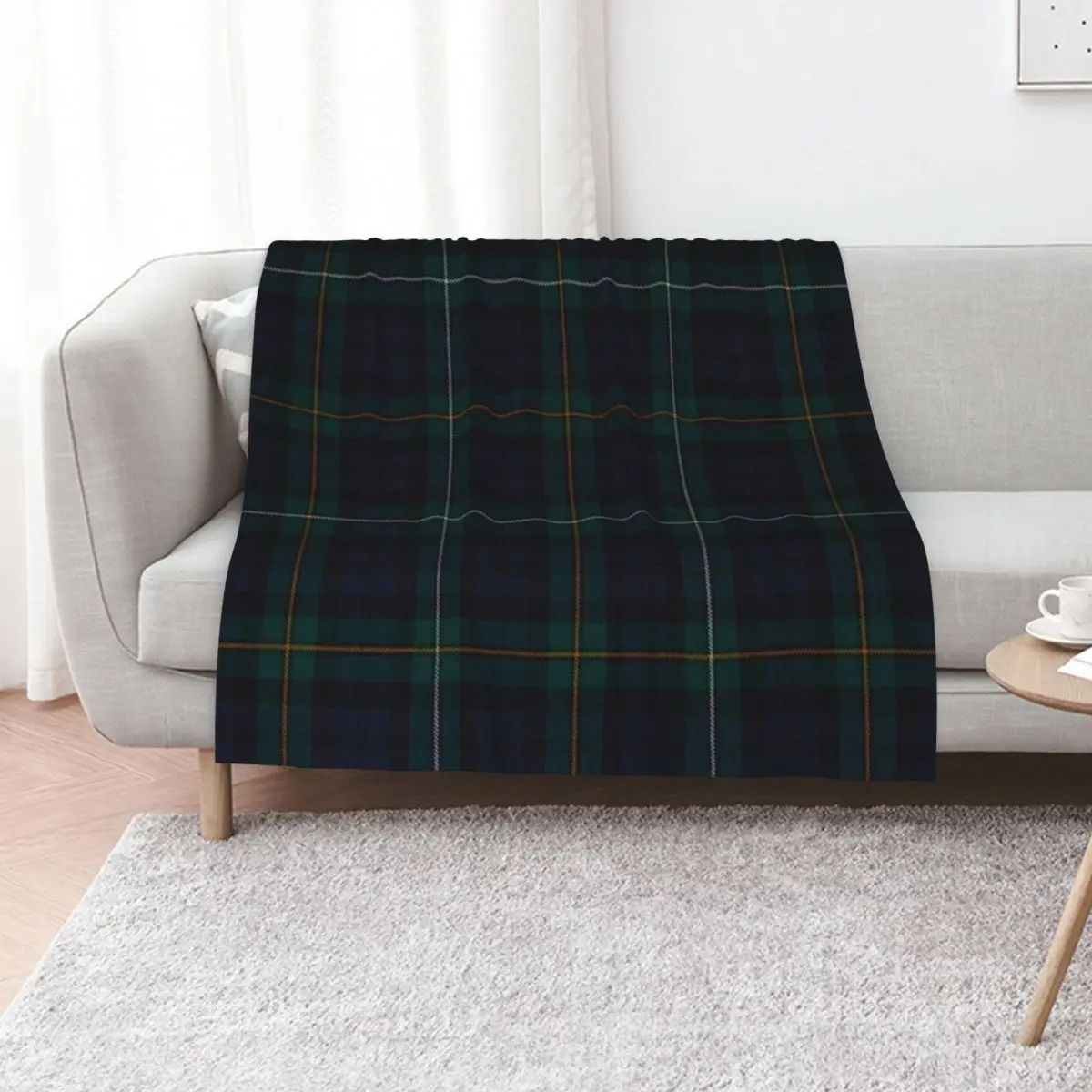Campbell Of Loudoun Scottish Tartan Throw Blanket Softest Thin Loose Vintage For Baby Bed covers Blankets