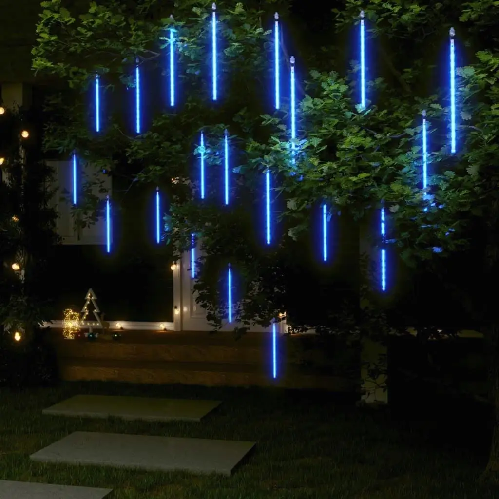 20pcs 1ft Blue Meteor Lights, 480 LEDs - Indoor/Outdoor Decorative Lighting