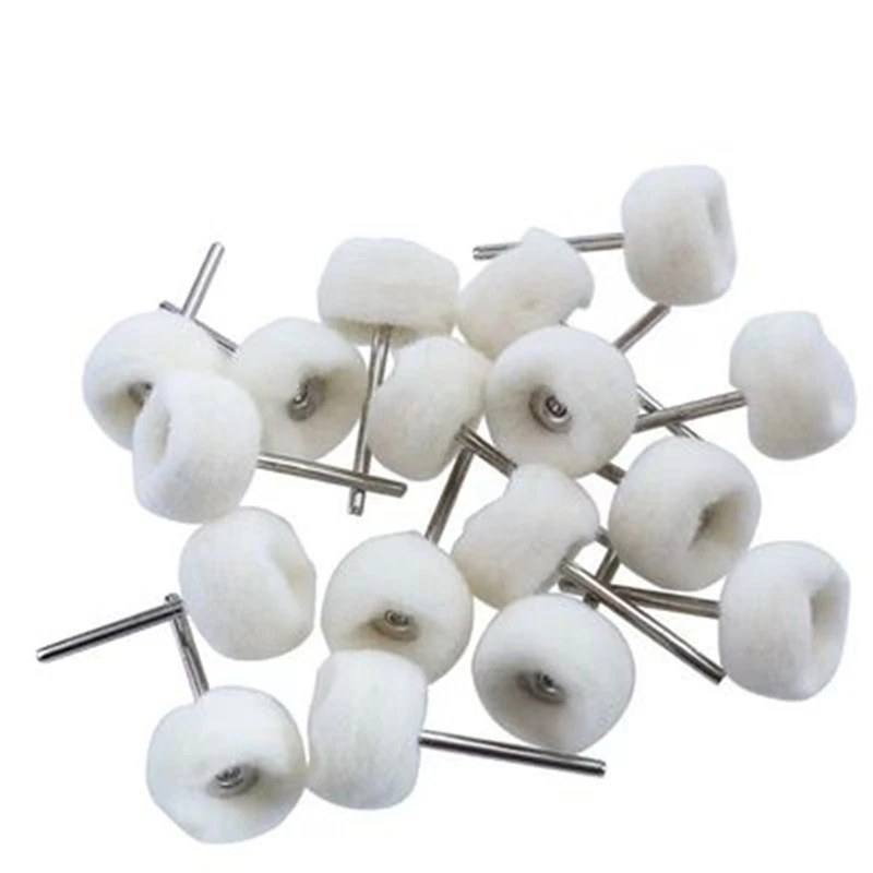 

Cotton Thread Abrasive Felt Grinding Sanding Head Wheel 3mm Shank Polishing Mini Brush For Dremel Drill Jade 5/10/20/40 Pcs