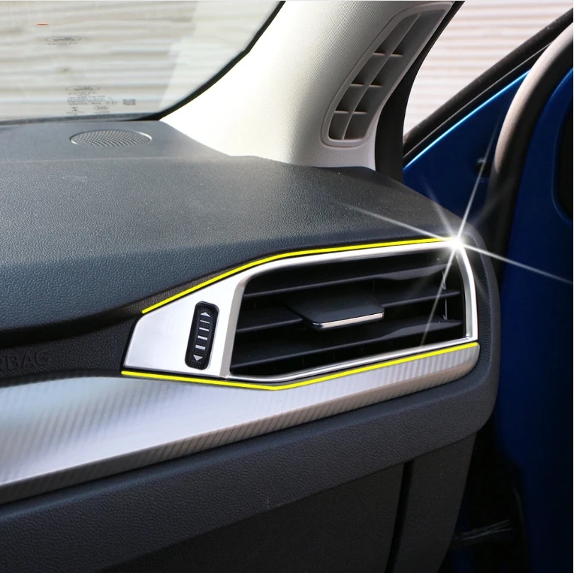LHD Car Side Air Conditioning AC Outlet Vent Decoration Cover Trim Interior For Ford  Kuga Escape 2020 2021 2022 Accessories