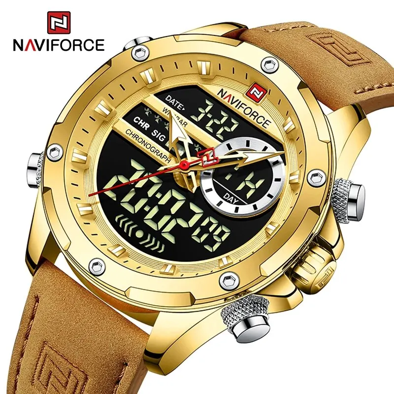 NAVIFORCE Digital Men Military Watch Waterproof Wristwatch LED Quartz Clock Sport Watch Male Big Watches Men Relogios Masculino