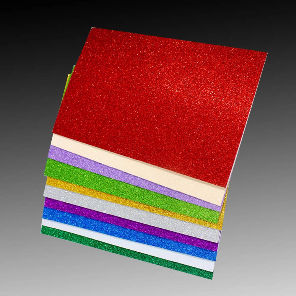 10PCS Sheets Self-adhesive Sheets Covered by Glittering for DIY Craft craft sheets foam sheets