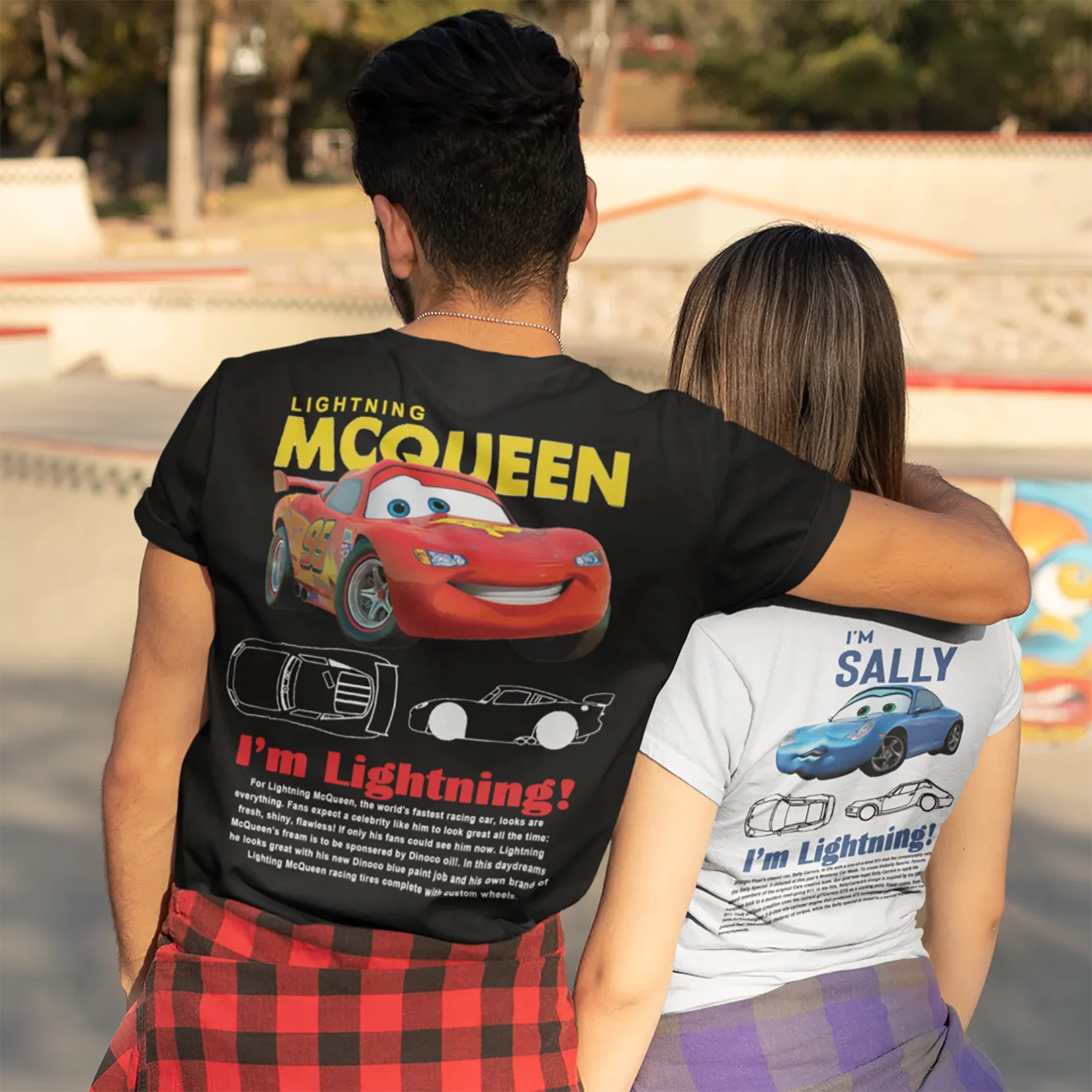 Summer Men Women\'s Sally I\'m Lightning Cars Mcqueen Graphic Shirts Accessories Funny 100% Cotton T Shirt Top Tee Clothes