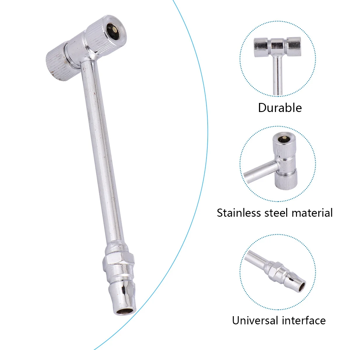 

Multifunctional Inflation Head Lightweight Portable for Tires Various Systems Easy Attach Remove Bike Tire Repair Tools Air