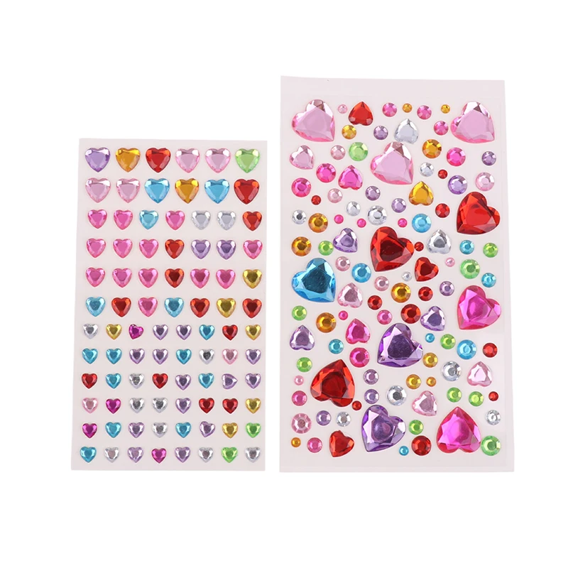 Ins Style 3D Gemma Adesivi in cristallo acrilico Autoadesivi Fai da te Album telefonico Decorazione Adesivi con strass scintillanti Regalo per bambini