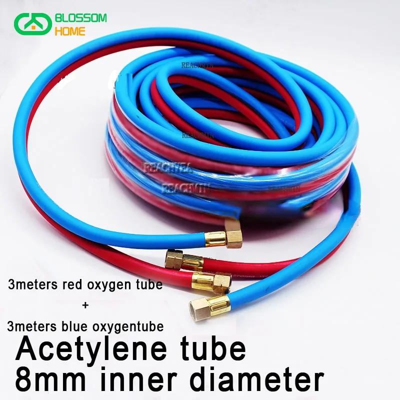 NEW 8mm 60bar 6mpa Oxygen Acetylene Tube Double Color Connection Hose High Pressure Oxygen Gas Tubing Parallel Gas Pipe