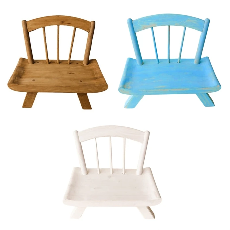 

Baby Photostudio Shower Pose Props Party Layout Wooden Chair Photo Backdrop