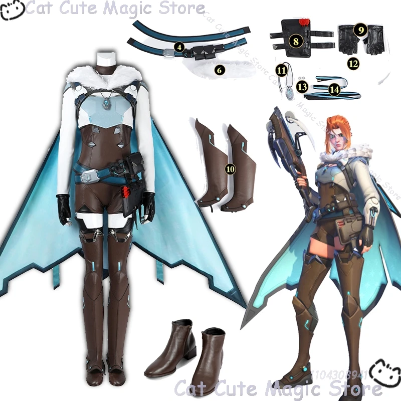 

Игра Over OW watch 2 Freja Freya, одежда для косплея, женский наряд поврежденного героя, Хэллоуин, карнавальная вечеринка, униформа Freja Skov на Хэллоуин