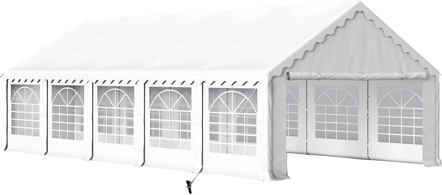 

16'x32' Party Tent, Outdoor Heavy Duty Party Tents with Removable Sidewalls, Large Canopy Tent Shelter for Outdoor Events Weddin