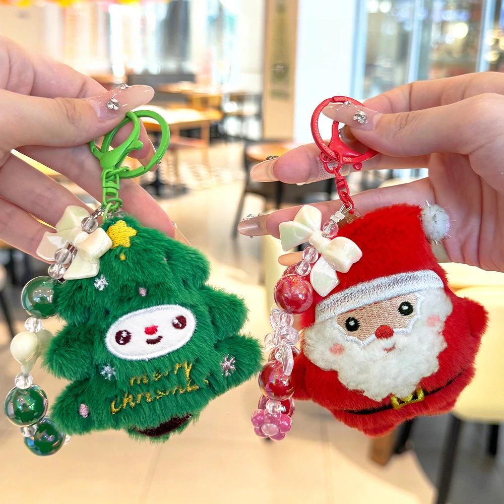 Stuffed Animals Plush Christmas Plush Keychain Cartoon Doll Creative Backpack Hanging Decoration Christmas Juguetes Present