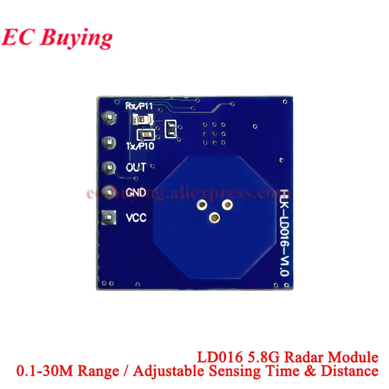 10Pcs/1pc Hi-Link HLK-LD012-5G LD016 LD020 LD021 5.8G Microwave Radar Sensor Module Human Body Motion Detection Low Power