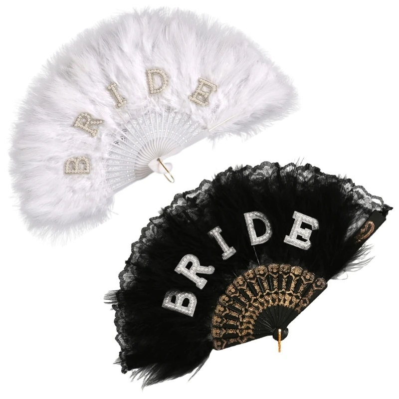 Decorative Bridal Fan Lightweight Lace Wedding Party Essential Photography Prop Bridal Accessories