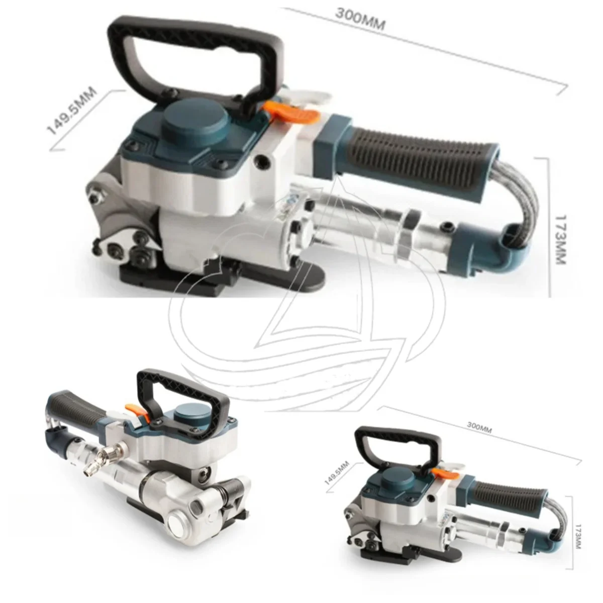 Upgraded B19 Manual Pneumatic Strapping Machine, Pneumatic Strapping Tool for PP & PET Plastic Straps Packaging Use
