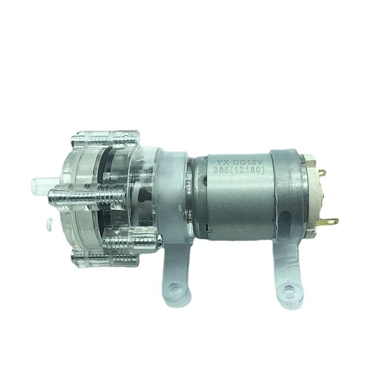 1 PCS DC12V Resistenza Alle Alte Temperature Trasparente Acquario Per MINI Pompa A Membrana Pompa A Vuoto 385HPC-9 Pompa Acqua Pompa A Vuoto