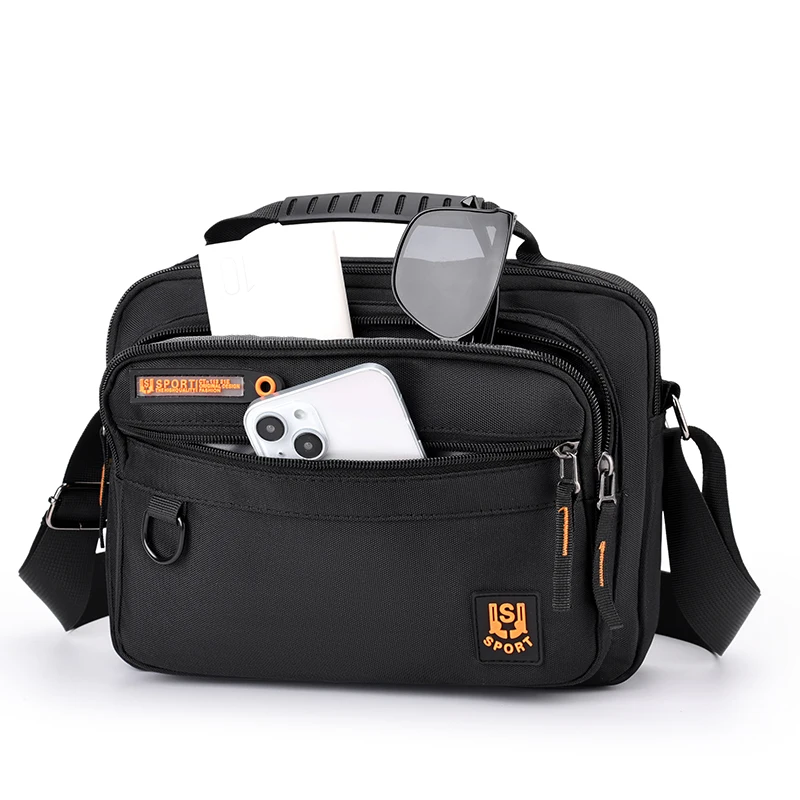 Multi-Pocket Oxford Messenger Bag for Men – Roomy Crossbody Shoulder Pack for Office Travel & Everyday Carry