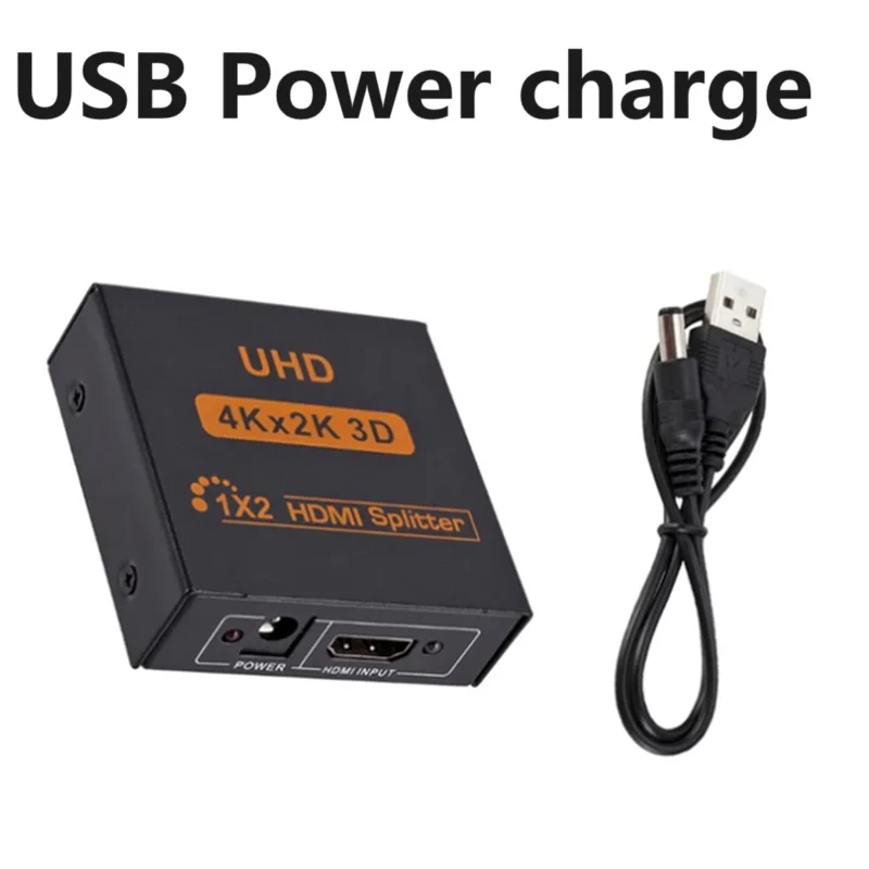 1 x 2 HDMI-compatible Splitter Converter 1 In 2 Out HD 1.4 Splitter Amplifier HDCP 4K/1080P Dual Display for HDTV DVD PS3 Xbox - view 6