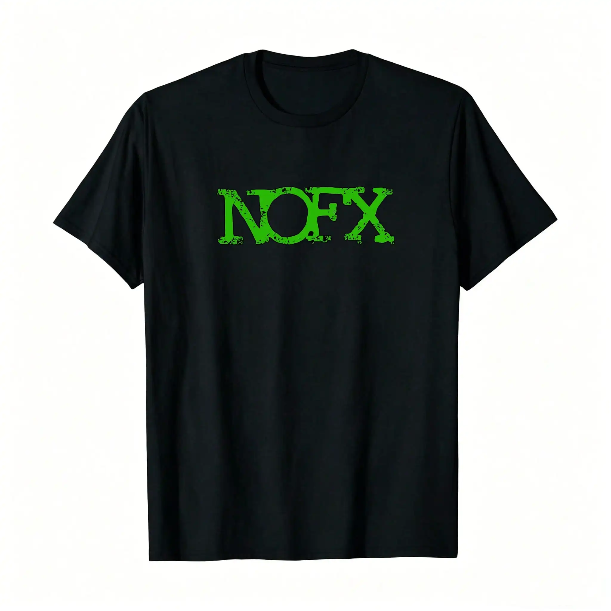 NOFX Band Printed T-Shirt, Casual Men's Printed T-Shirt, 220g Weight_,Breathable And Comfortable Short-Sleeved Round-Neck Top, Suitable For All Seasons, Everyday Wear For Women