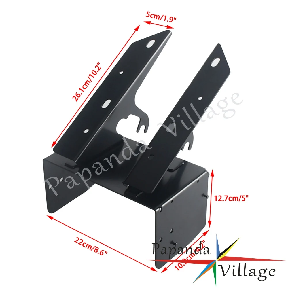 Black Steel Front Fairing Radio Audio Mount Bracket Sturdy For Radio Audio Devices For Harley Touring Road Glide FLTR 1998-2013