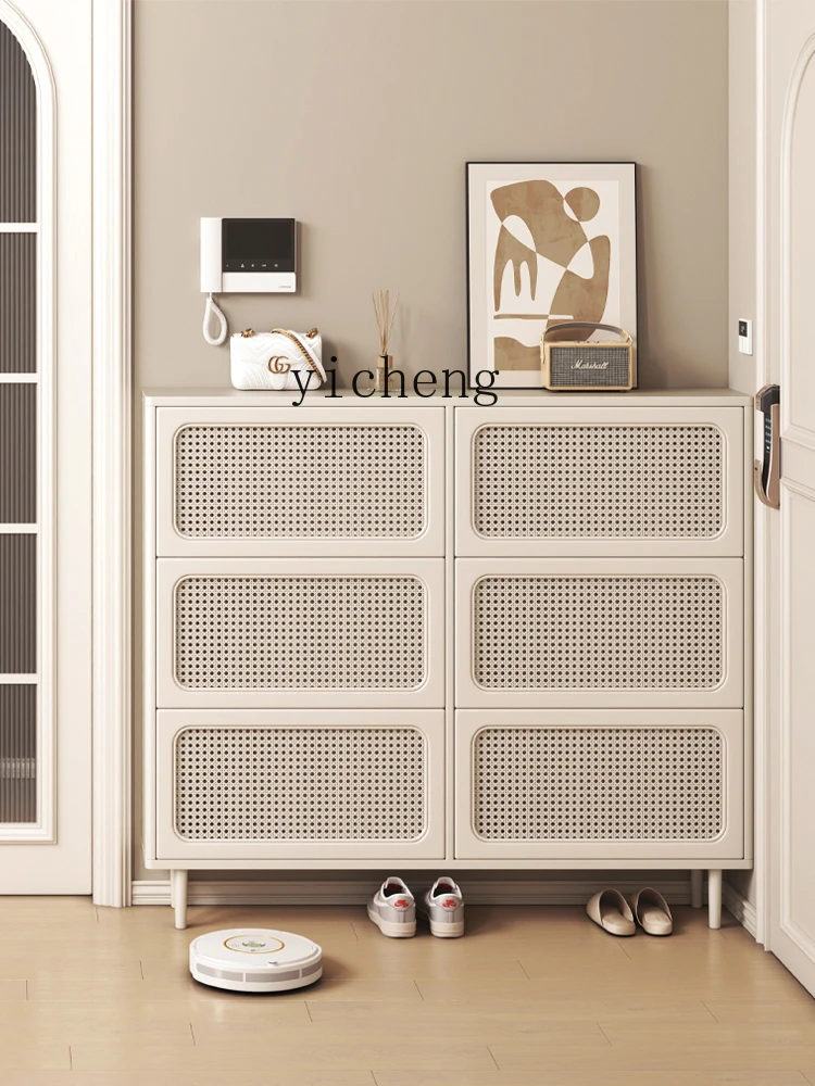 zz shoe cabinet modern simple ultra-thin shoe cabinet household door entry against the wall tipping bucket narrow entry white