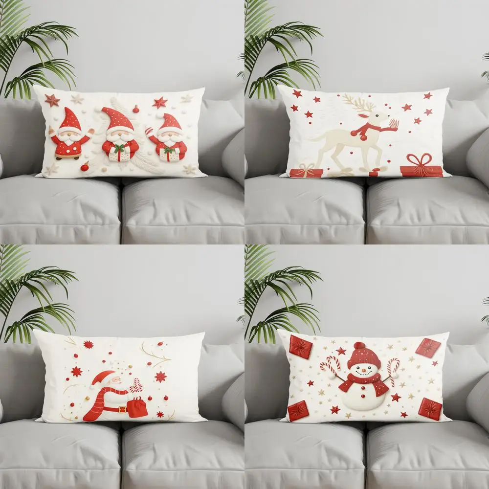 

Домашний декор, Рождественские гномы, наволочка, подходит для дивана, спальни, автомобиля, наволочка, прямоугольная подушка для спины