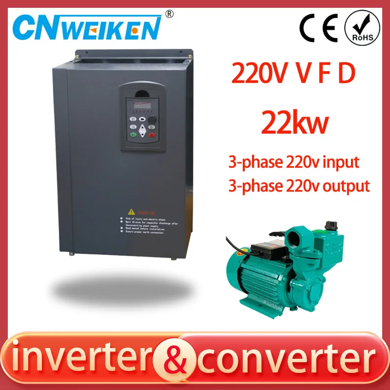 Frequency Inverter 220V 22KW 30KW 3-phase input and output Variable inverter control Variable Frequency Drive VFD For 3P Motor