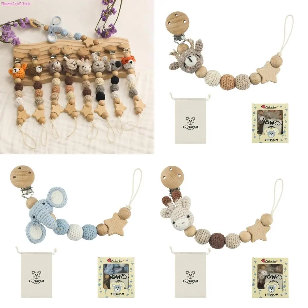 D0JC Baby Pacifier Clip Chain Secure Dummy Nipple Holder Belt Lost Prevention Strap for Infants Toddler Prevent Loss