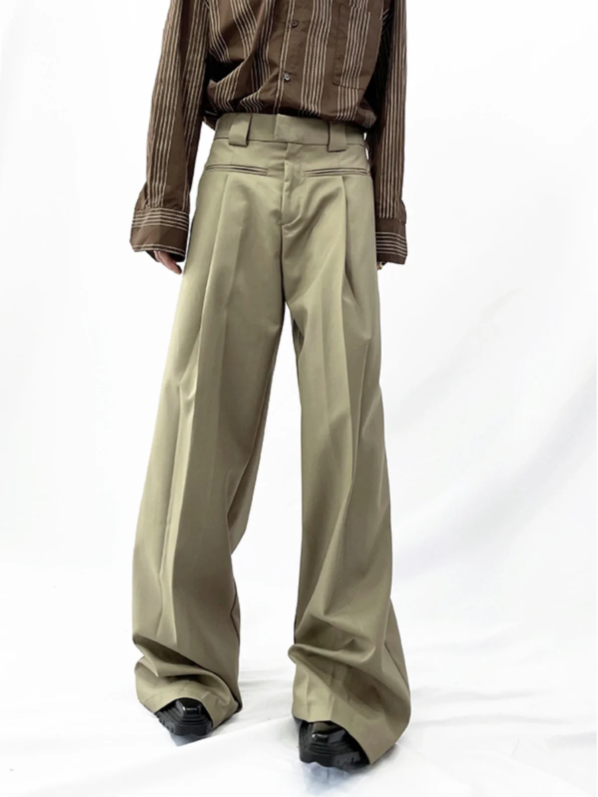 

Повседневные американские брюки унисекс с высокой талией, широкими штанинами, прямого кроя, весна-осень, новинка, свободный крой, стройнящие