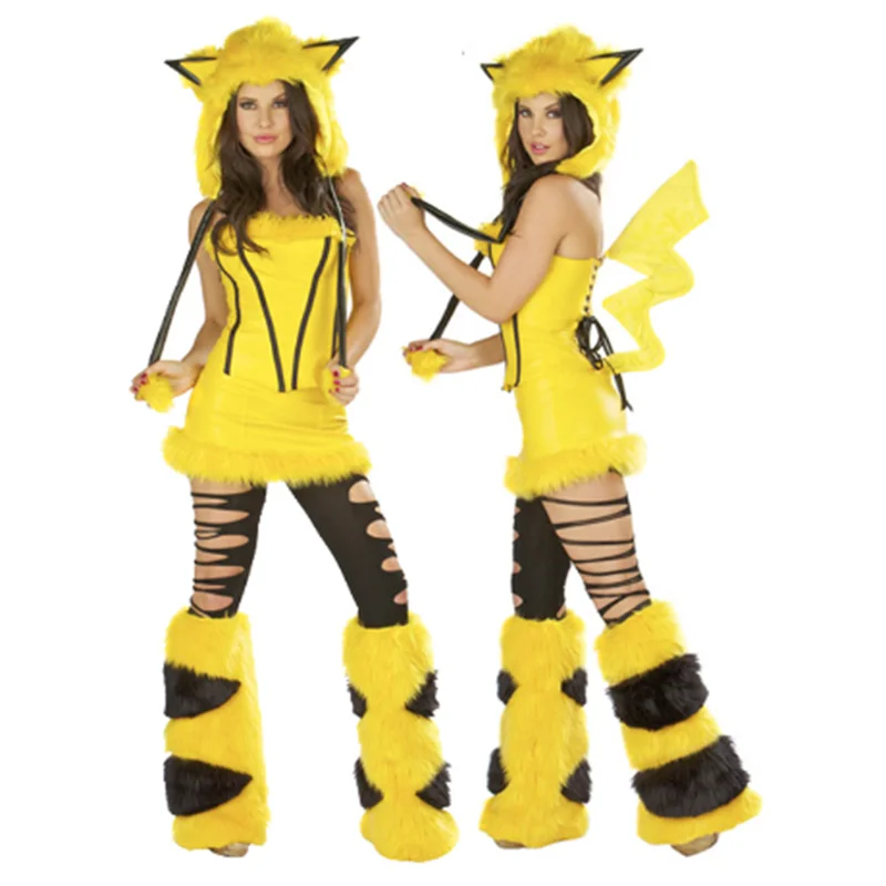 Сексуальный рождественский женский костюм на Хэллоуин, косплей, большой хвост, волк, ролевая игра, вечерние, соблазнительная горничная, подарок Санта-Клауса, женская униформа