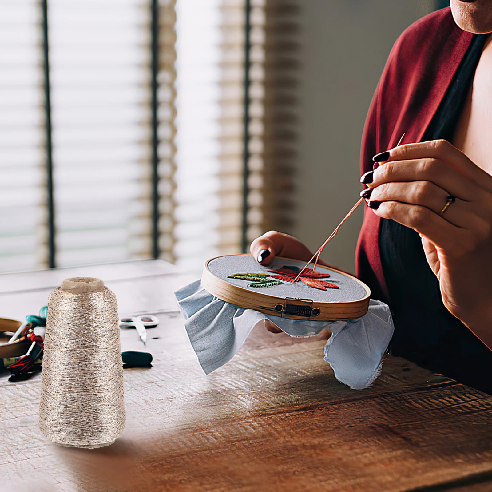 

Sparkly Glitter Cotton Yarn 100g Golden Crochet Knitting Accessories Craft DIY Scarf Hat Balls Cotton Yarn Knitting Accessories