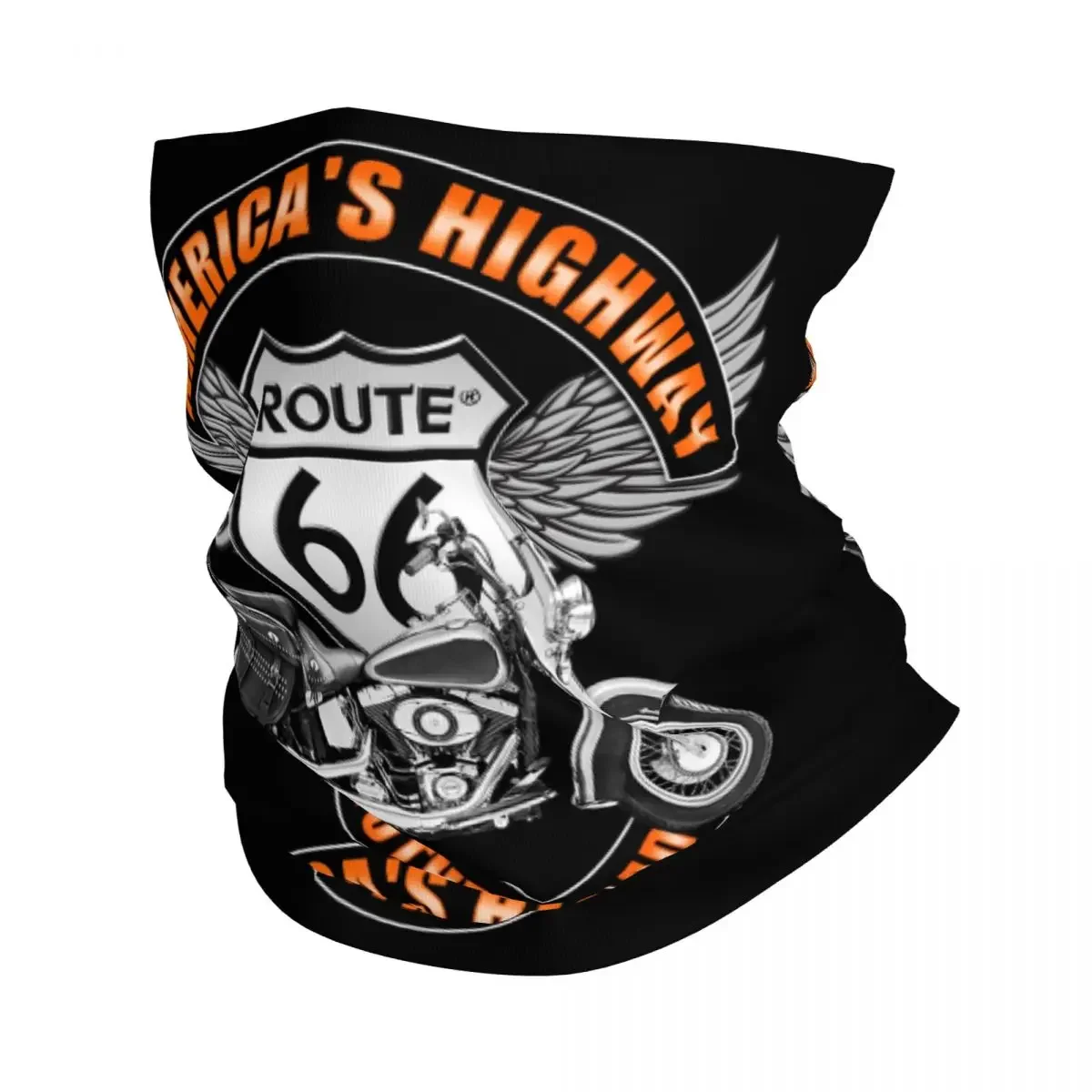 Pañuelo personalizado Ruta 66 para madre y carretera, calentador de cuello para invierno, bufanda envolvente a prueba de viento para la cara para senderismo, polaina para motocicleta, diadema