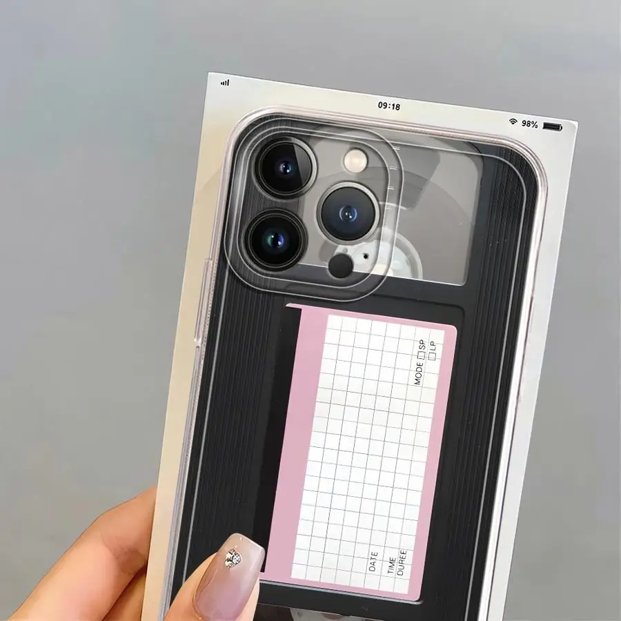 Innovative Recording Machine Case for Apple iPhone 7 8 SE XS 16e XR 13 12 11 Pro Max 15 14 16 Plus Soft Cover 