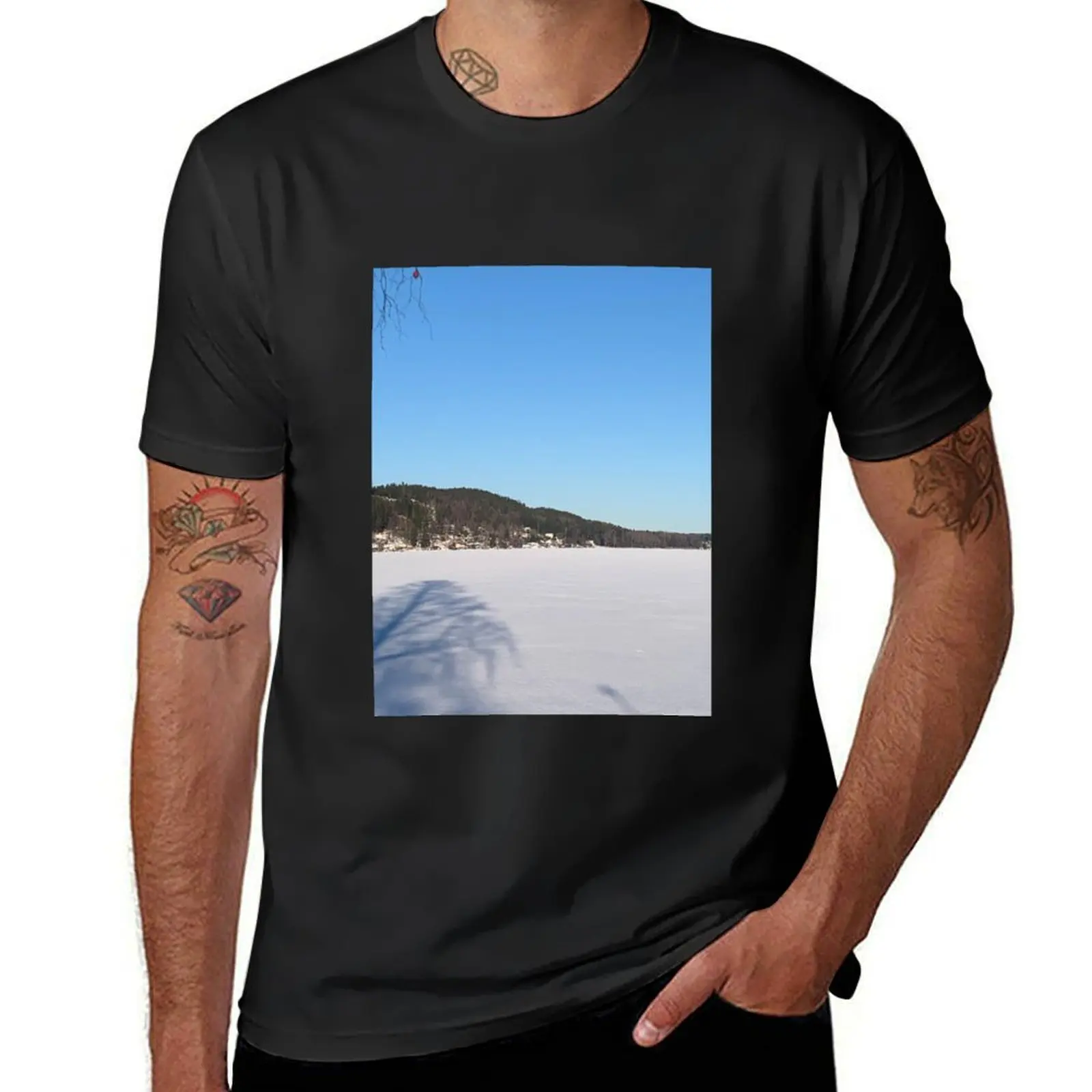 

Frozen Lake T-Shirt blanks Aesthetic clothing Short sleeve tee Men's t shirts