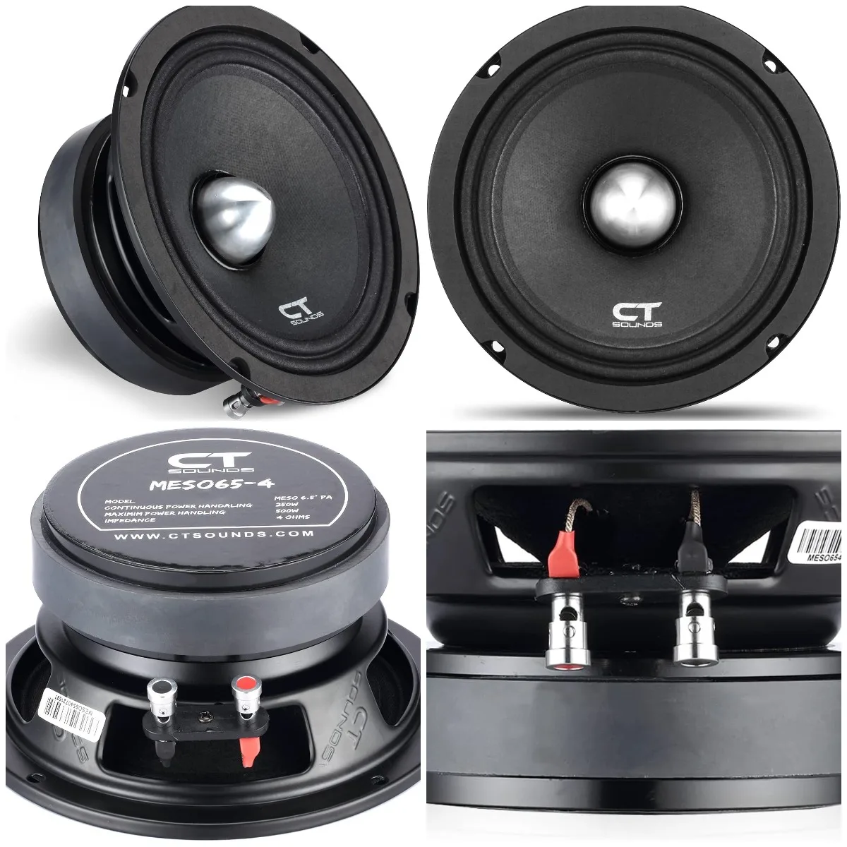

MESO65-4 6.5” Pro Audio Midrange Loudspeaker, 250 Watts RMS, Each