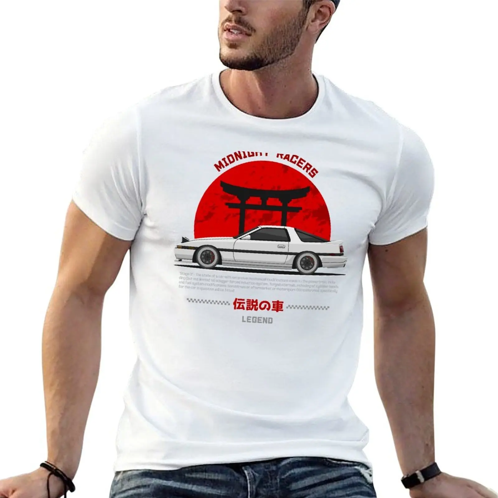 

Midnight Racer White MK3 A70 JDM T-Shirt t shirt man casual t shirt personalised T-Shirt