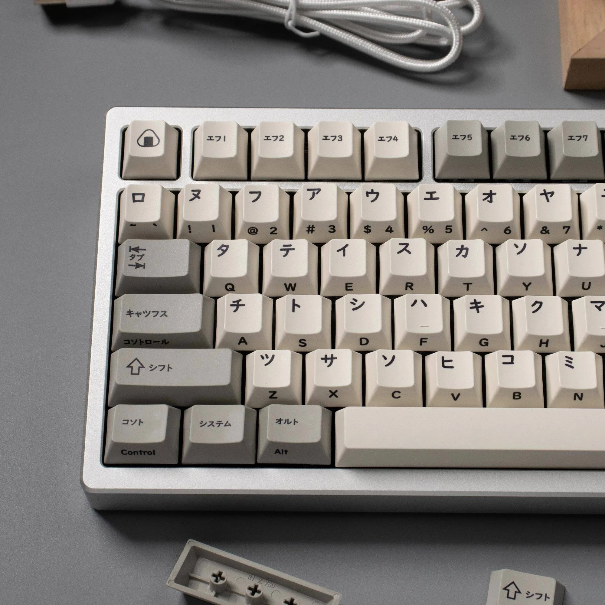 Retro Japanese Mechanical Keyboard Side Printed Keycaps Korean Russian 7U ISO Enter PBT Cherry Profile Keycap For Mx Switch DIY