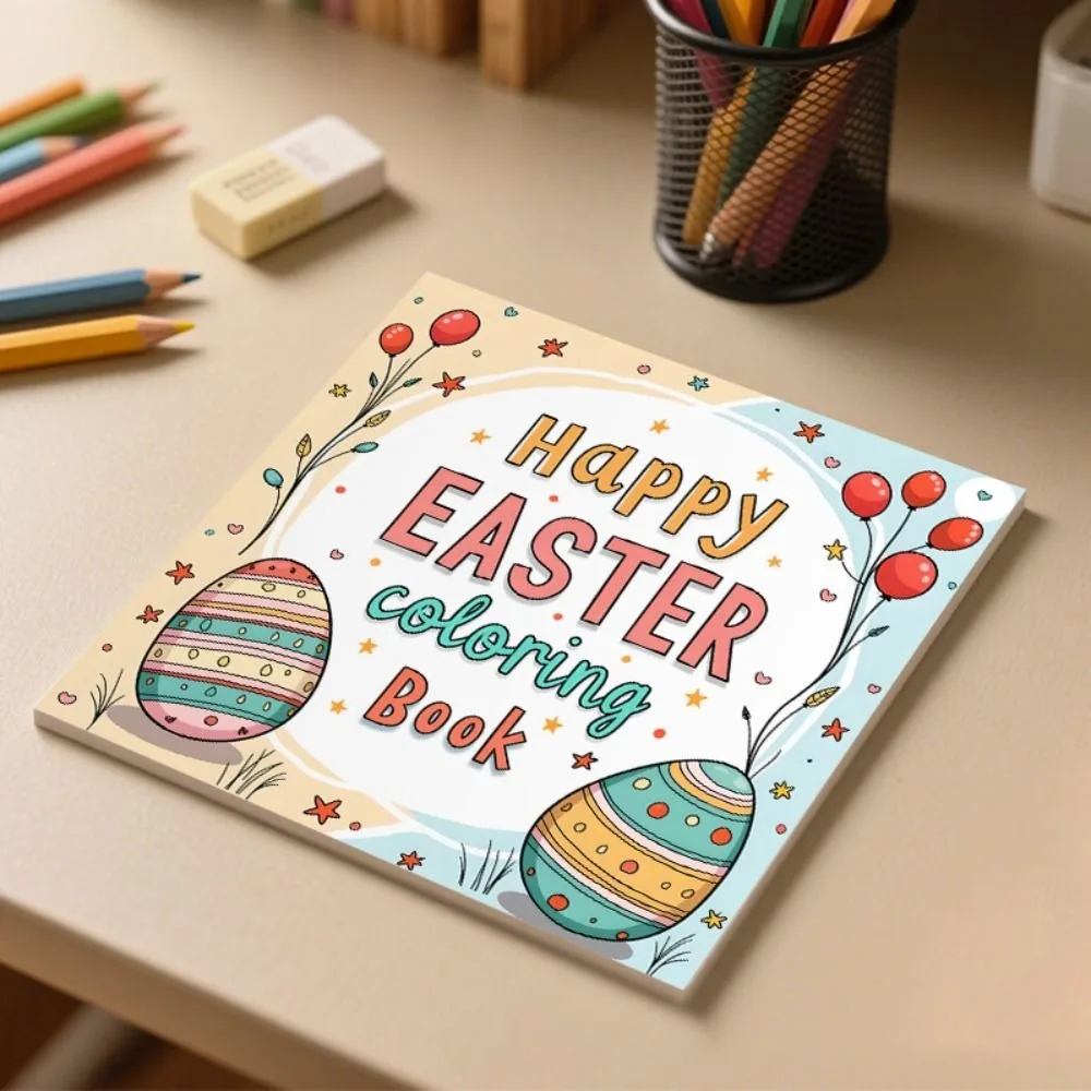 22 Pages Cartoon Winter Coloring Book Relaxation Funny Easter Graffiti Painting Book Educational Parent-child Interactive Toy
