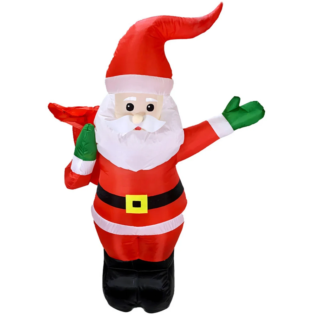 2.4GHZ Remote Control Inflatable Christmas Santa Claus USB Rechargeable Christmas Inflatable Santa Claus Christmas Gift for Kids