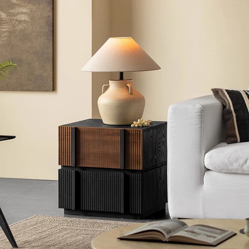 

Storage Modern Bedside Table Italian Minimalist Space Saving Vintage Nightstand Table Design Simple Cajonera Home Furniture ﻿