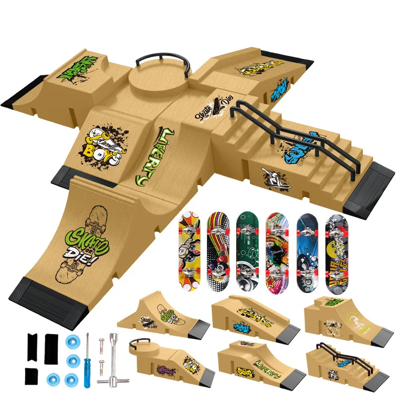 Finger Skateboarding Special Venue Props Scene Assembly Finger Skateboarding Competition Venue Creative Boys Toys Gifts Cool