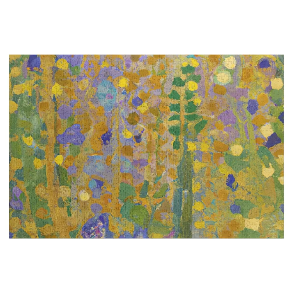 

Gustav Klimt Floral Jigsaw Puzzle Photo Woods For Adults Baby Wooden Puzzle